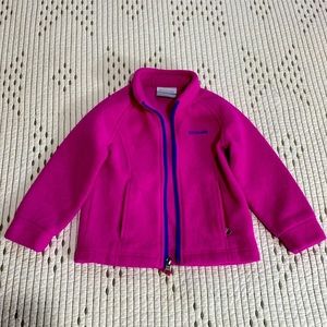 Columbia toddler 2T size, zip up coat, hot pink and purple